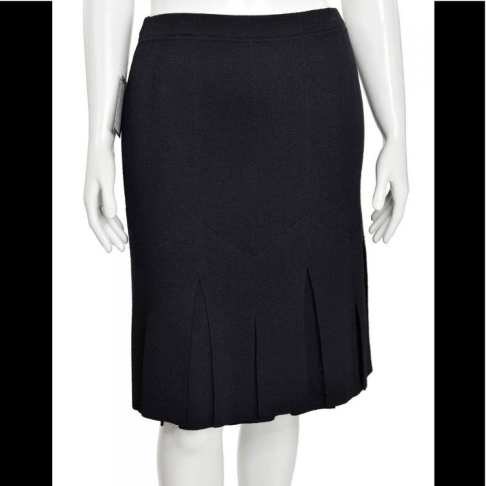 St. John knit car wash knit skirt black 4